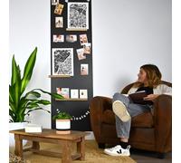 FERFLEX - Kit carta da parati magnetica classica - Versione adesiva permanente - Ardesia lavabile - Decorazione murale - 8 magneti d'argento inclusi - 2mx60cm