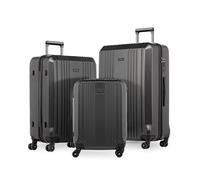 FERGÉ set di 3 valigie viaggio CANNES - bagaglio rigido dure leggera 3 pezzi valigetta 4 ruote grigio