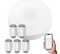 Ferguson Smart Home 2.0: Set Complet de 5 Têtes Thermostatiques FS2TRV + Centrale FS2SH Pour un Contrôle Optimal De La Température Dans Votre Maison Intelligente.