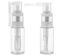 Feriany 2 Spruzzatori di polvere glitterati trasparenti, flacone vuoto, multiuso, in plastica bianca, 50 ml