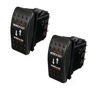 Feriany 2 x 12 V 20 A Winch out ON-Off-ON interruttore a bilanciere 7 pin LED rosso