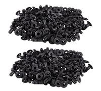 Feriany 200 rivetti in plastica per modanatura auto, foro da 5 mm, colore nero.