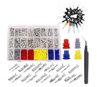 Feriany 755 Pezzi Kit Connettore Pin Terminale Elettrico Auto 1/1,5/1,8/2,2/2,8/3,5 mm 21 Pin Connettore Tipo Terminale Auto