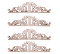 Feriany 8 pezzi sinistra + (4 pezzi), vintage, intagliato, per mobili da parete, non verniciato, cornice applique