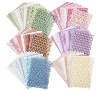 Feriany 90 fogli di carta per scrapbooking e tessuto a rete , set assortito, 6 confezioni di carta speciale mista, per scrapbooking, A