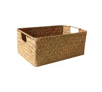 Feriany Cestino in Erba Marina Intrecciata - Contenitore in Vimini di Paglia Naturale per Frutta, Pane, Asciugamani, Ideale per Casa e Cucina, B