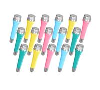 Feriany Confezione da 16 microfoni giocattolo in plastica, colorati per microfono come riempitivo per sacchetti regalo e come bomboniera per feste di compleanno