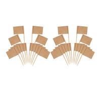 Feriany Confezione da 400 bandierine vuote per stuzzicadenti, in carta kraft, per cupcake, , frutta, decorazioni per feste