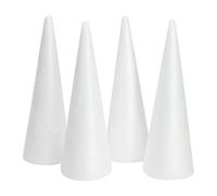Feriany Coni in schiuma per albero fai da te, polistirolo (11,4 x 33,5 cm, 4 pezzi)