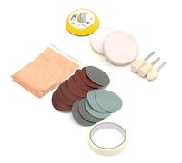 Feriany Kit di Lucidatura in Vetro Vetro Vetro Strot Lucidatura Padhage Lana Lucidatura Felt Raggio Pala di Lucidatura Feltro Vetro Pulizia Smaltimento Lucidatura