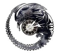 Feriany Orologio da parete con display digitale retrò; novità, orologio sveglia con disco in vinile, orologio sveglia per soggiorno, regalo per un amico