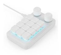 Feriany Programmazione Macro Tastiera Wired Personalizzato RGB 12 Tasti Copia Incolla Pulsante Mini Tastiera Hotswap Macropad Bianco