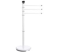FERIDRAS 154009-B Piantana Portasciugamani, 3 Bracci, Acciaio, Bianco, 9x30x90 cm