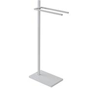 Piantana verticale porta asciugamano da bagno bianca con doppia asta