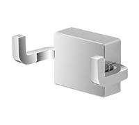 Appendino a muro doppio in acciaio cromo doppio fissaggio Velvet