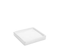 Feridras Porta saponetta Cuba – Ceramica lucida, bianco, 2 x 12 x 12 cm