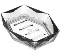 Feridras Diamante Portasapone, Grigio, 3.6x14.5x11.5 cm