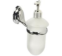 PORTADISPENSER SAPONE LIQUIDO IN ACCIAIO/VETRO SATINATO LINEA FACILE - 091008B