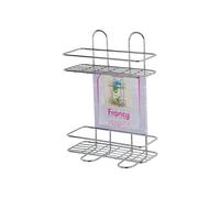 Feridras Mensola Francy – 2 ripiani rettangolare in acciaio cromo 11x26x35 cm per doccia