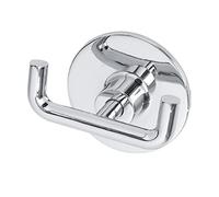 Appendino bagno cromato Idea con doppio gancio doppio fissaggio viti o adesivo