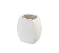 Porta spazzolini bagno bianco d'appoggio in ceramica
