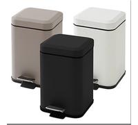 Feridras Pattumiera a pedale quadrata in acciaio 3 lt cestino per bagno cucina