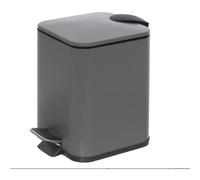 Feridras Pattumiera a pedale quadrata in acciaio 3 lt cestino per bagno cucina