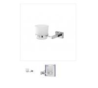 Feridras porta spazzolino rock cromall/vetro satinato arredo bagno 015403