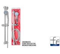 Feridras Key-B Saliscendi Doccia Completo, 1 Funzione, Cromo, 9x73.5x8 cm