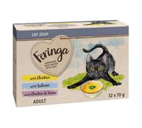 Feringa Cat Soup 24 x 70 g Alimento complementare per gatto - Mix (Pollo, Salmone, Pollo e Tonno)