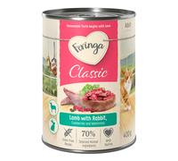 Feringa Classic Meat Menù 6 x 400 g umido per gatti - Agnello e Coniglio con Mirtilli rossi e Crescione d’acqua