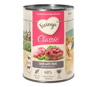 Feringa Classic Meat Menù 12 x 400 g umido per gatti - Agnello e Manzo con Piselli e Crescione d’acqua