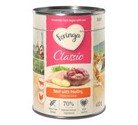 Feringa Classic Meat Menù 12 x 400 g umido per gatti - Manzo e Pollame con Patate ed Erba gatta