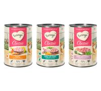 20 + 4 gratis! 24 x 400 g Feringa Classic Meat Menù - Mix 1: Coniglio e Tacchino, Pollame, Salmone e Tacchino