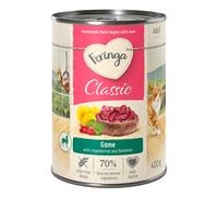 Feringa Classic Meat Menù 6 x 400 g umido per gatti - Selvaggina con Mirtilli rossi e Tarassaco