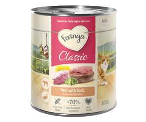 Feringa Classic Meat Menù 6 x 800 g - Anatra & Vitello con Broccoli e Tarassaco