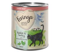 Feringa Classic Meat Menù 6 x 800 g umido per gatti - Coniglio & Tacchino con Olivello ed Erba gatta