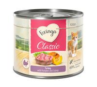 Feringa Classic Meat Menù Kitten 24 x 200 g - Tacchino con Zucca ed Erba gatta