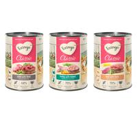 Feringa Classic Meat Menù 24 x 400 g umido per gatti - Mix 2: Coniglio e Tacchino, Anatra e Vitello, Agnello e Manzo