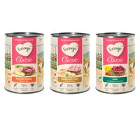 Feringa Classic Meat Menù Pacco misto 6 x 400 g - Mix 3: Selvaggina, Manzo e Pollame, Pollo e Trota