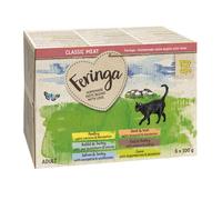Feringa Vaschette 6 x 100 g - Mix 1: Coniglio, Manzo, Selvaggina, Pollame, Salmone, Anatra