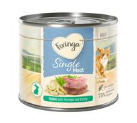 Feringa Single Meat Menù 6 x 200 g umido per gatti - Coniglio con Pastinaca ed Erba gatta