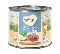 Feringa Single Meat Menù 6 x 200 g umido per gatti - Anatra con Fiocchi di latte e Valeriana