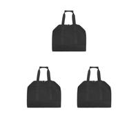 Feriuzymix Borsa per il trasporto della legna da ardere, da viaggio, per picnic, pesca, colore nero, Set da 3 (nero), 100cmx46cm