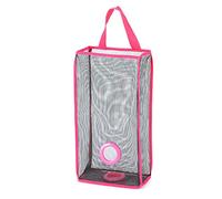 Feriuzymix Porta sacchetti di plastica da parete per sacchetti della spesa Dispenser per sacchetti di spesa con fori di accesso Organizzatore per sacchetti di immondizia in plastica Rosa