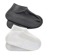 Ferizzia 2 Paires Surchaussures Impermeables, Silicone Réutilisables, Surchaussures Antidérapantes, couvre chaussure impermeable pour Pluie, Jour de Neige, Routes Boueuses (L)