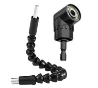 Ferizzia 2 Pezzi Trapano Mandrino Avvitatore Angolare Kit, Adattatore Trapano ad Angolo Retto 105° e 295 mm Prolunga Accessori Flessibile, Accessori Avvitatore, 1/4" Porta Inserti, per Spazi Ristretti