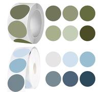 Ferizzia 2 Volumi 1000 Adesivi Grazie, Stickers Chiudi Pacco, Thank You Stickers, Sticker Matrimonio, Sticker Rotondi Di Ringraziamento, per Buste, Bomboniere, Scatole, Artigianato, Verde, Blu