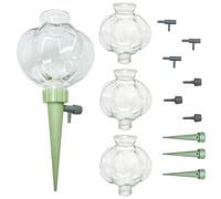 Ferizzia 4 Pezzi Piccole Palle d'Acqua per Piante, Sfere di Irrigazione, Dispositivo di Irrigazione Automatica Sferico, Dosatore Acqua per Piante per Pensili e Giardini All'aperto