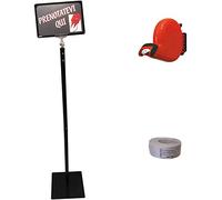 Ferlabel Kit Piantana di Sostegno per Distributore Eliminacode + Chiocciola + 1 Rotolo da 2000 Scontrini
